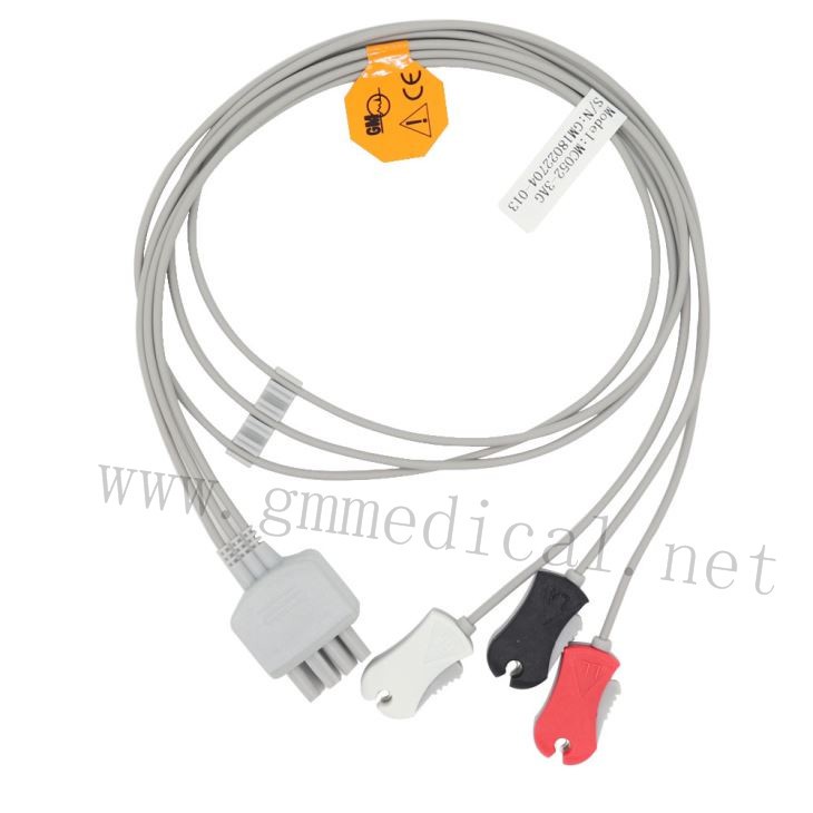 3-Lead ECG Leadwire Grabber 8pin soquete AHA