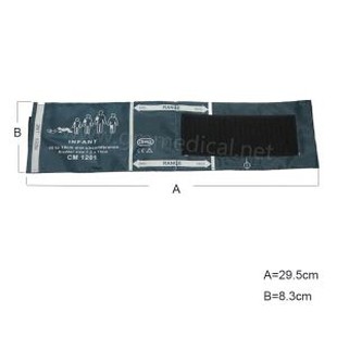 Infantil único tubo NIBP manguito para medir a pressão arterial, braçadeira de Nylon