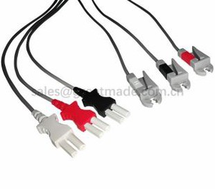 Spacelab Ultraview 90369 Conjuntos de cabos eléctricos Tru-Link, 3 derivações, AHA, Grabber