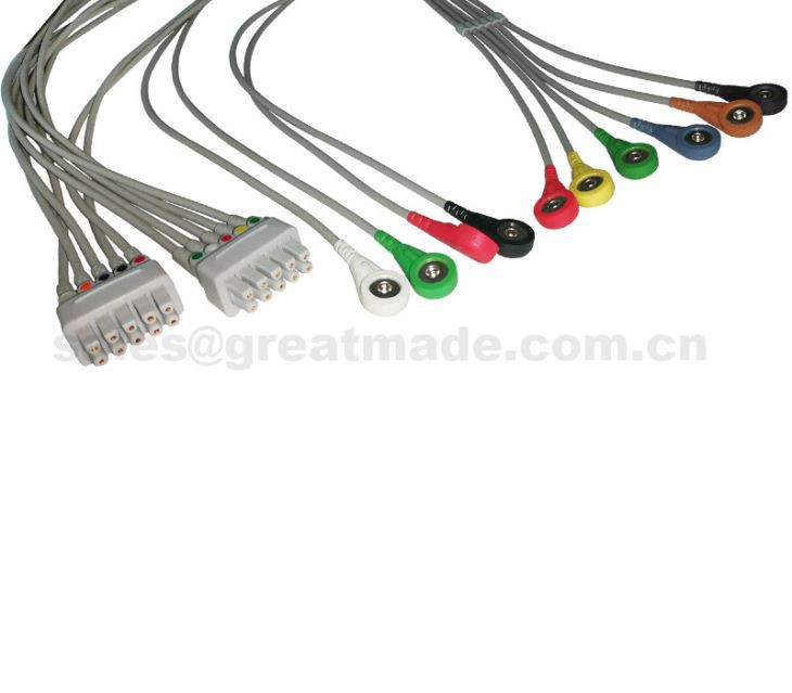Compatível com GE MAC500, MAC1200 Multi-LiNK 10-Leadwire Set