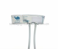 Punho descartável do néonate # 2, circunferência do braço de 4-8cm, branco com luz - azul, tubo duplo