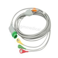 Um pedaço de cabo de ECG com 3-lead leadwire, IEC, Snap, 13 pinos